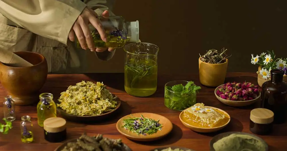 Herbal ingredients and natural oils used for hair fall treatment